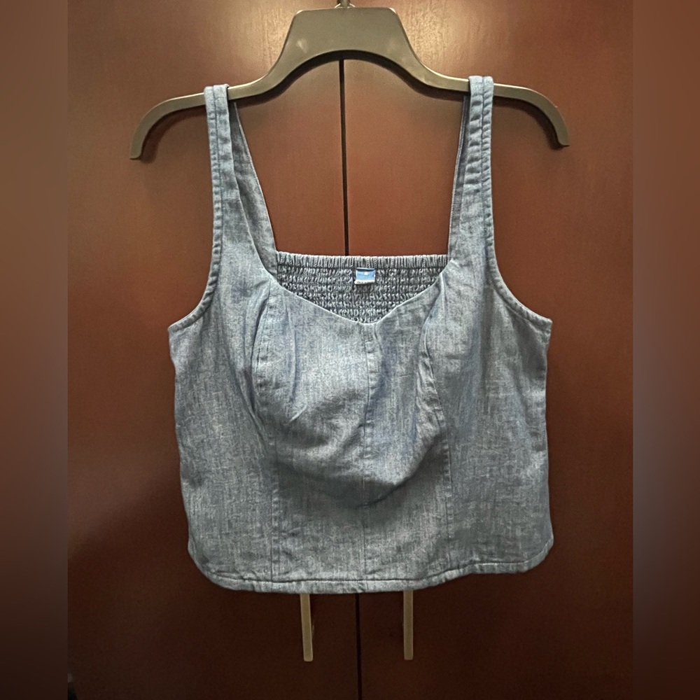 Old Navy Denim Cropped Tank Sz. M